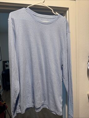 J. Crew Light Blue Long-Sleeve Crewneck Tee